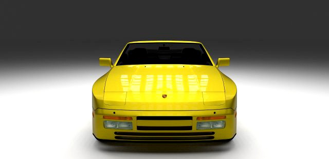 Porsche 944 Cabrio with interior 3D Model