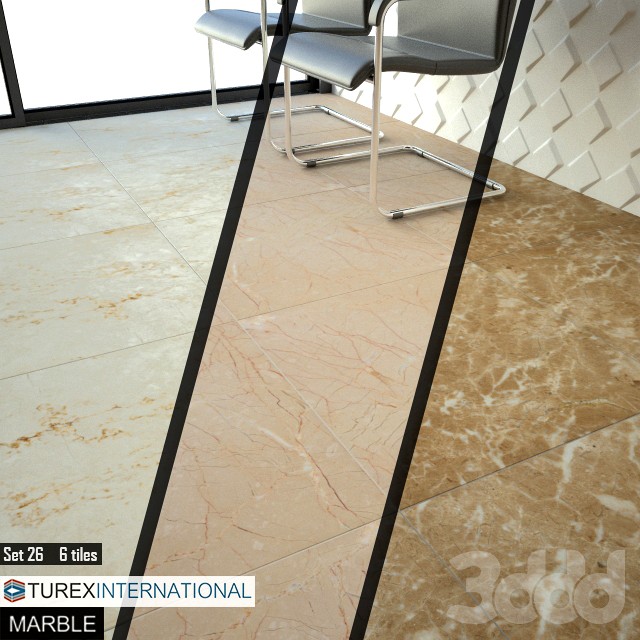 TUREX INTERNATIONAL Marble Tiles Set 26