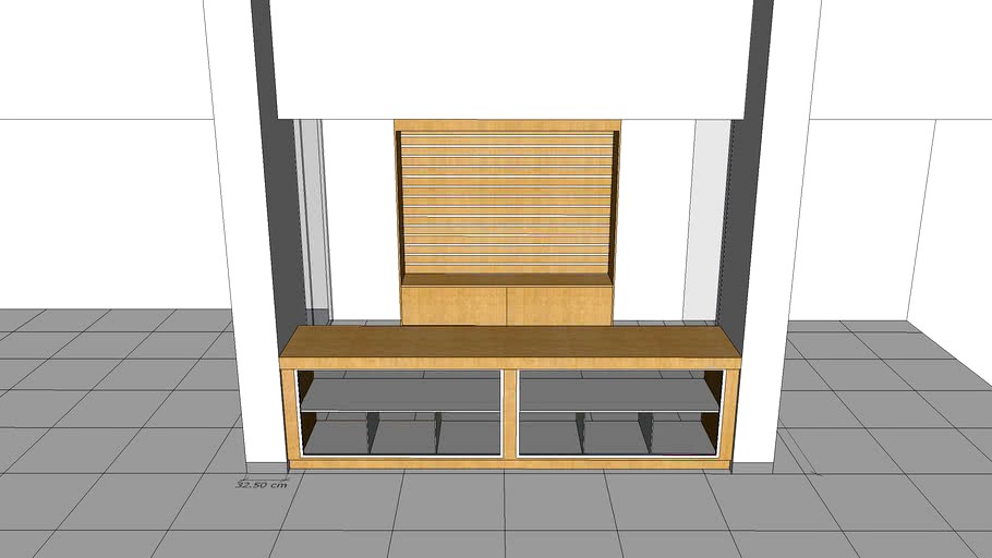 UNION MOTORS OTIS RECEPTION COUNTER & SLATWALL 3d model
