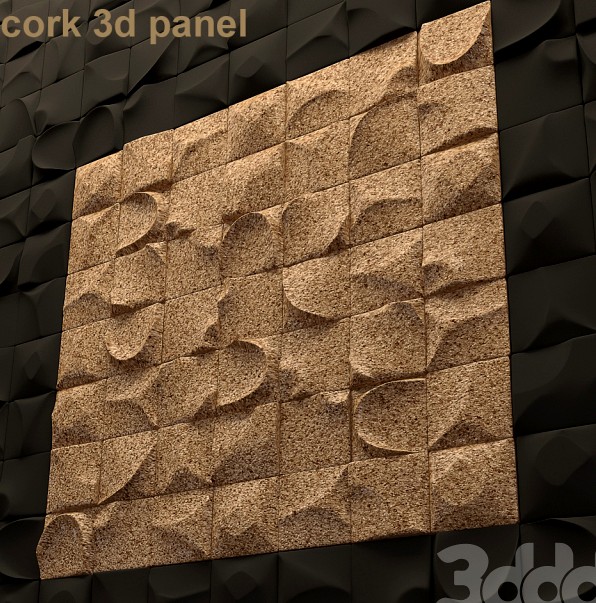 Cork 3d panel