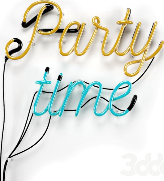 Неоновая надпись Party time