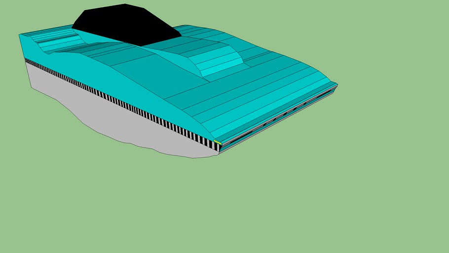 teal hovercar