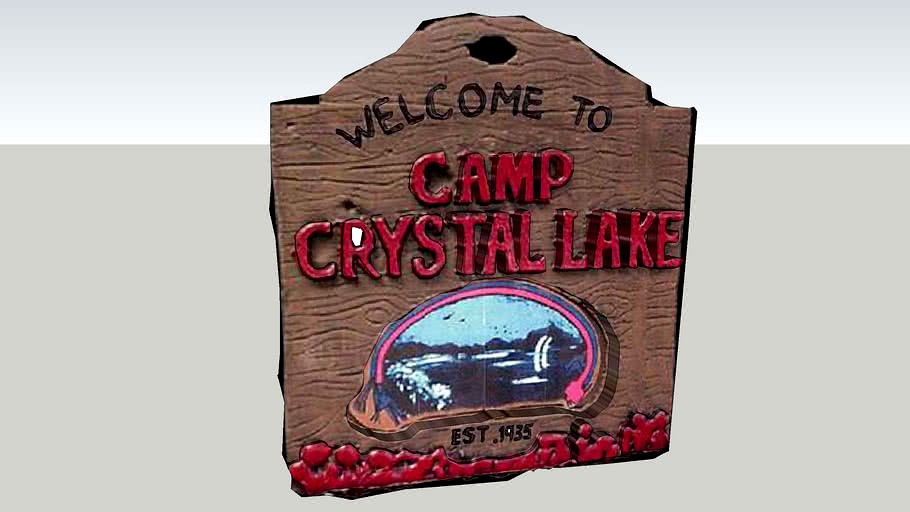 Friday the 13TH Camp Crystal Lake sign 3d model