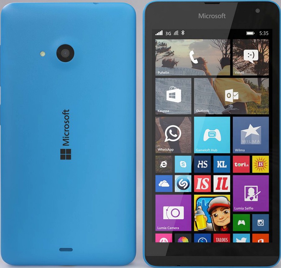 Microsoft Lumia 535 Blue3d model