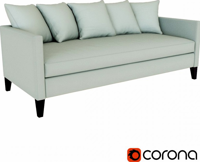 West Elm Dunham Down-Filled Sofa - Toss Back3d model