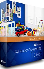 Volume 40 (FBX &amp; OBJ): Toys - CGAxis 3D Models