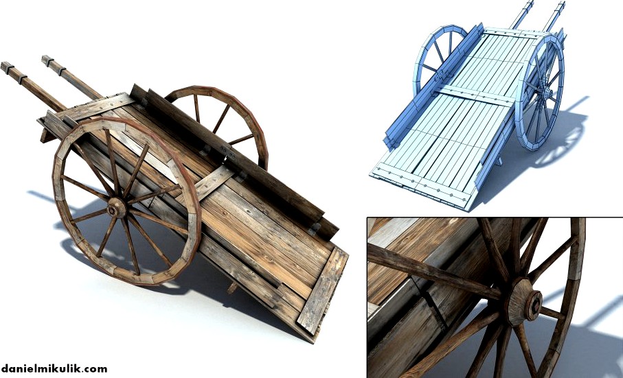 Low Poly Wild West Cart3d model