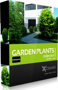 3D Model Volume 19 Garden Plants MentalRay