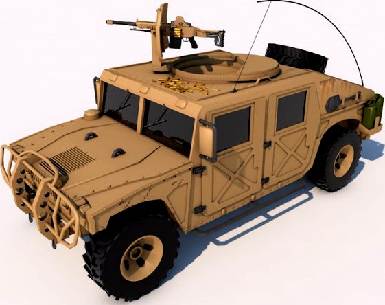 Army Hummer 3D Model