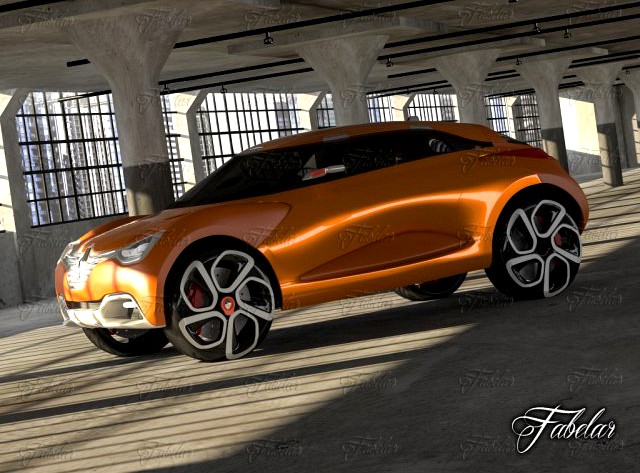 Renault Captur concept garage 3D Model