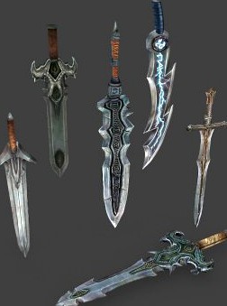 Medieval Sword Pack 1 3D Model