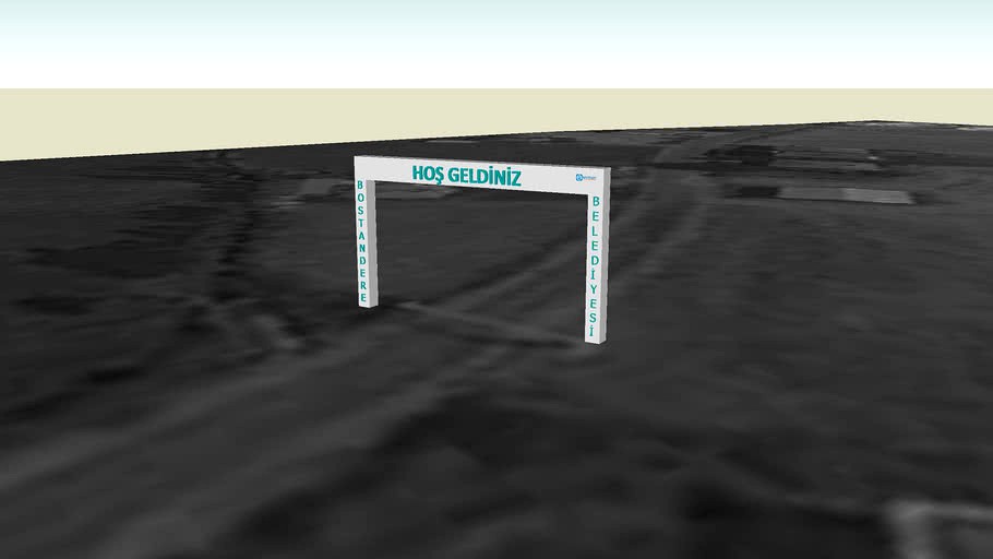 Bostandere griş tabelası 3d model