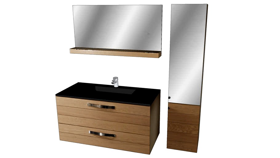 Meuble vasque + miroir + colone OSLO 868