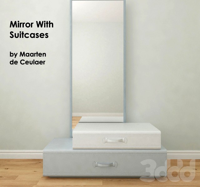 Mirror with suitcases by Maarten de Ceulaer