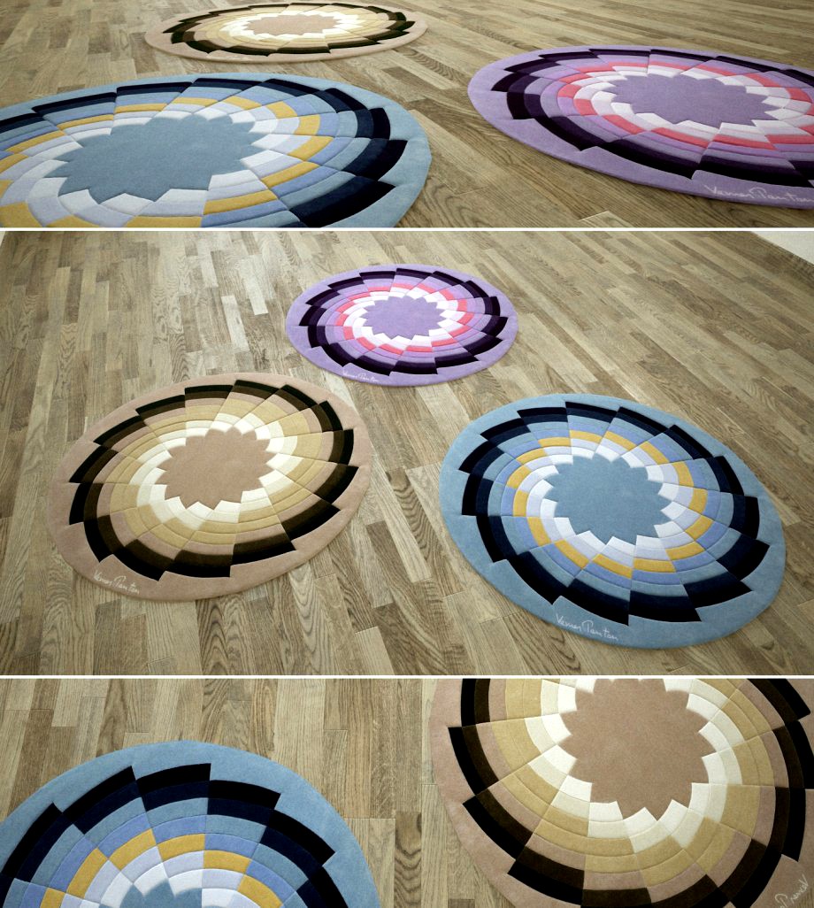 Round carpets3d model