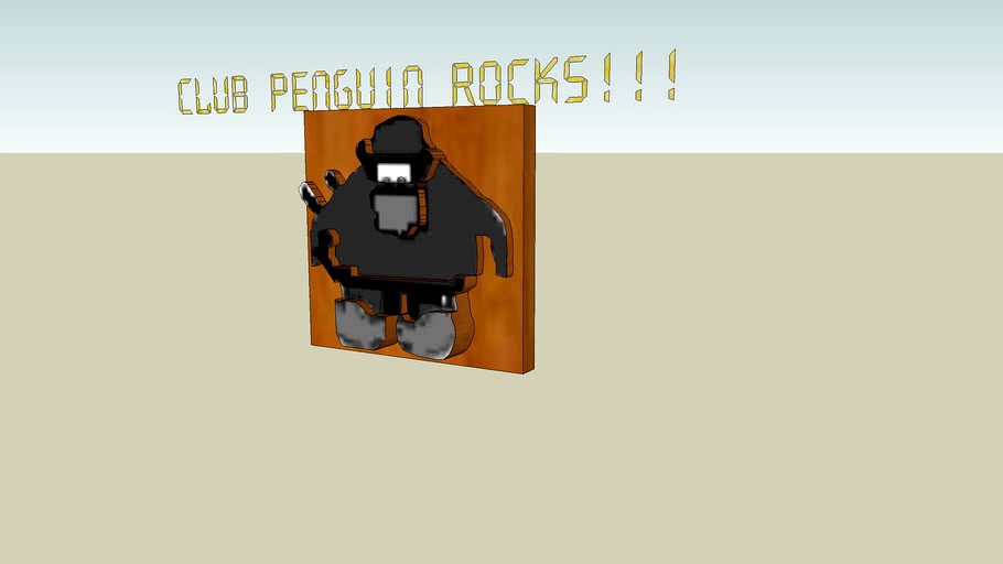 Club penguin wooden picture