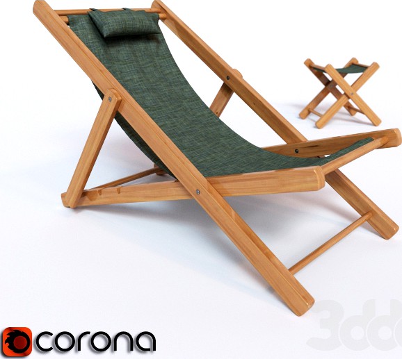 Лежак и стул/Beach chair and stool