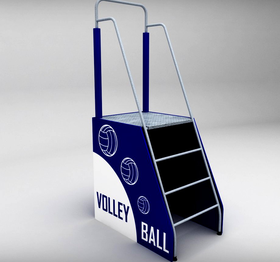 Referee stand volleyball low poly3d model