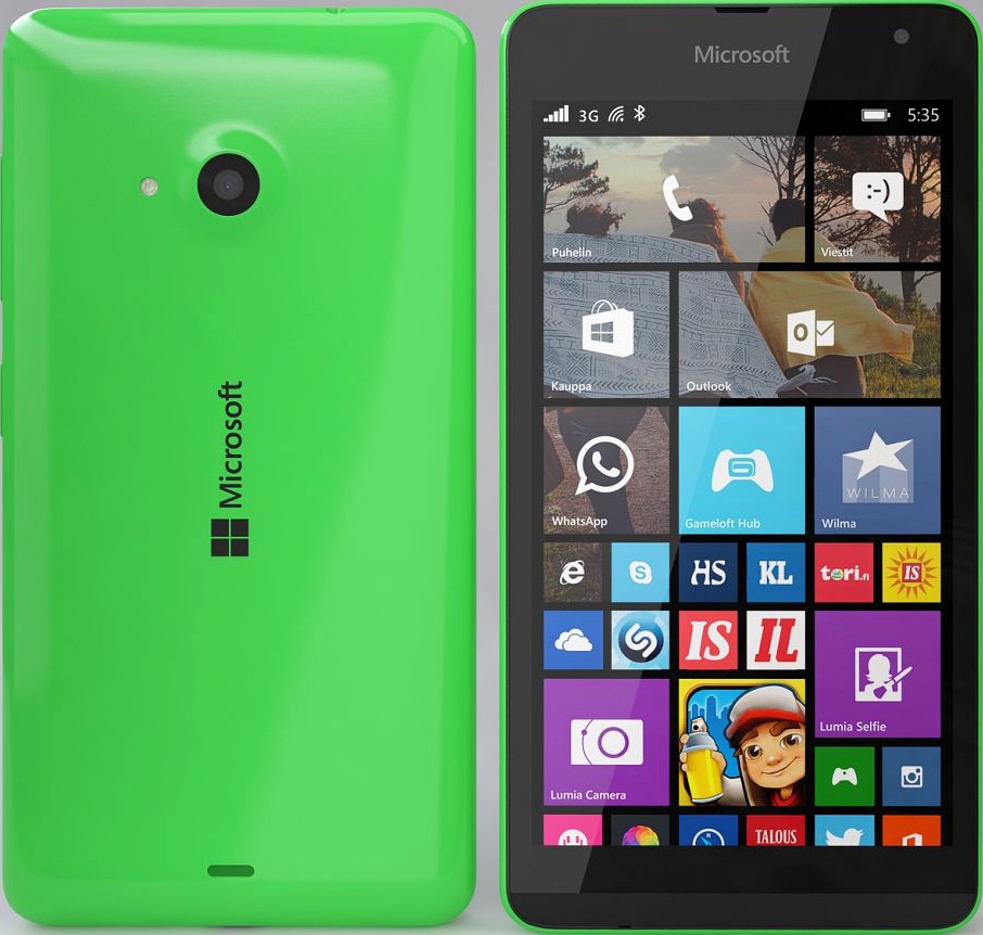 Microsoft Lumia 535 Green3d model