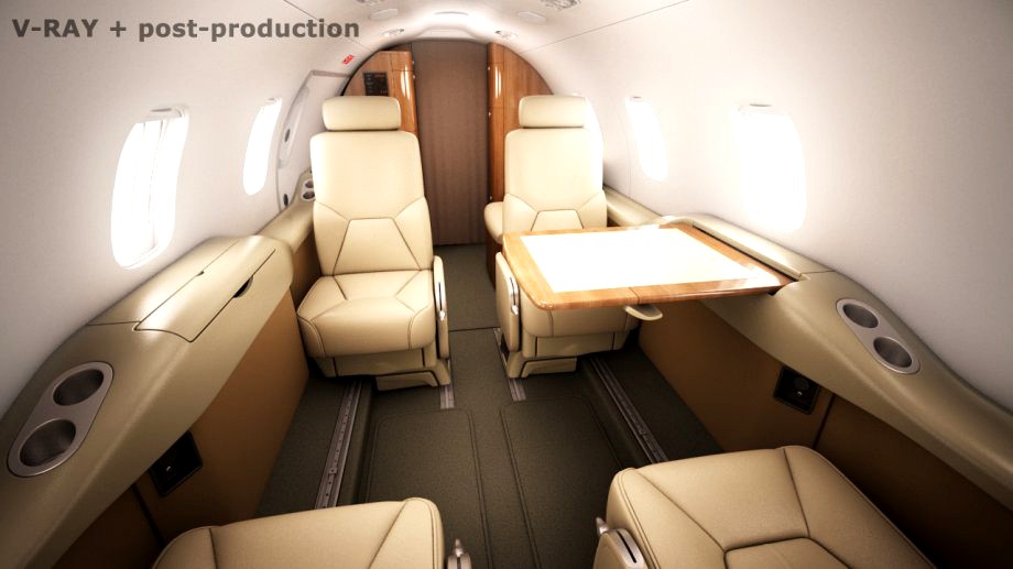 Learjet 31 cabin - interior3d model