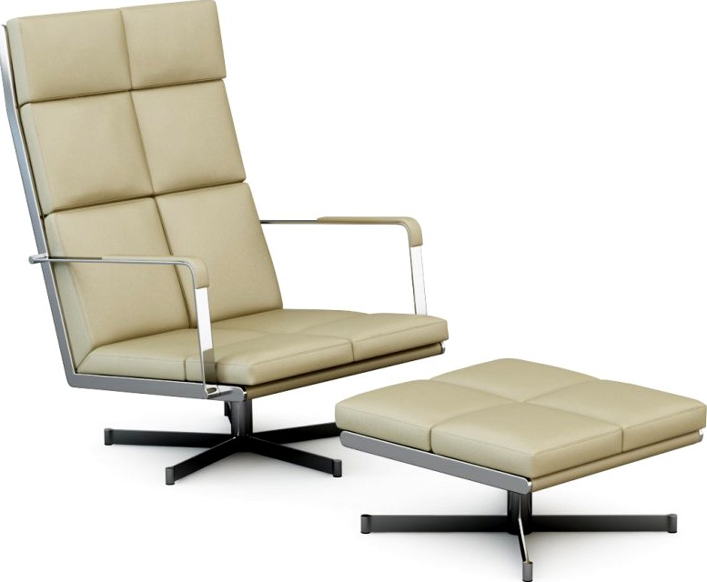 Armchair GILBERT High Back Chair and Pouf3d model