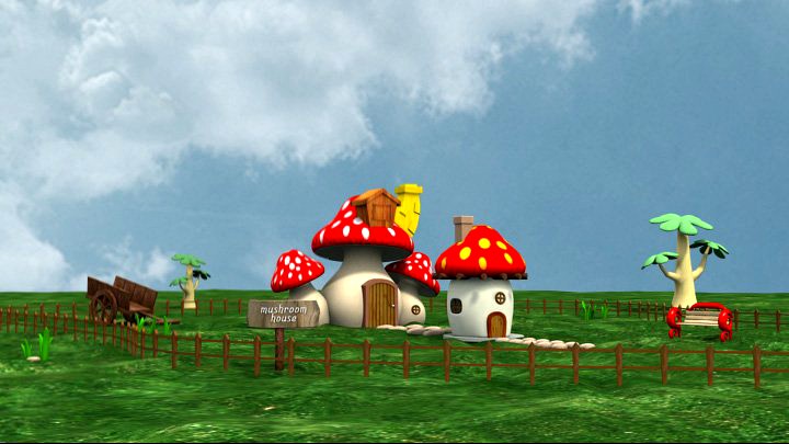 Mushroom house3d model