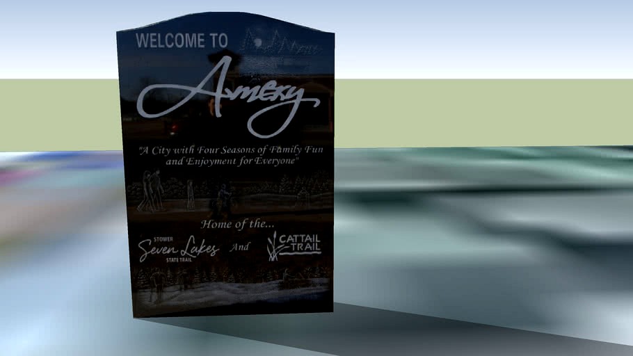 Welcome To Amery NEW Monument Sign