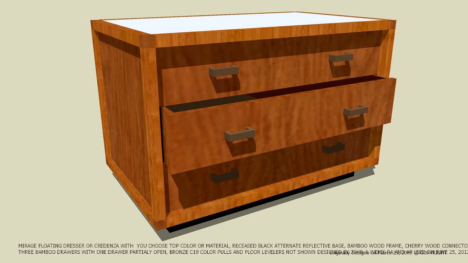 DRESSER MIRAGE YOU CHOOSE TOP COLOR DESIGNED BY JOHN A WEICK RA