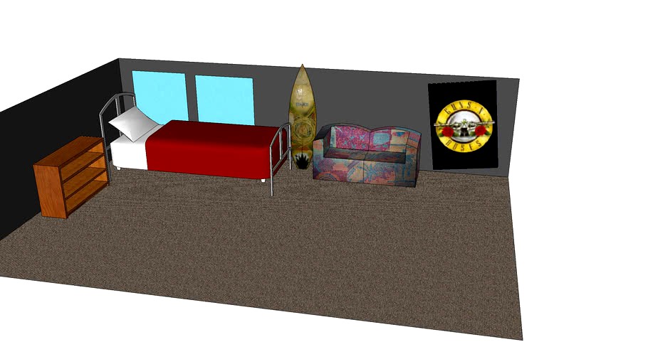Surfer Bedroom Cross-Section