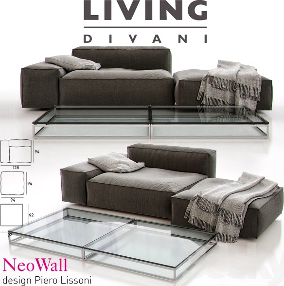 Living Divani - NeoWall Sofa Composition II