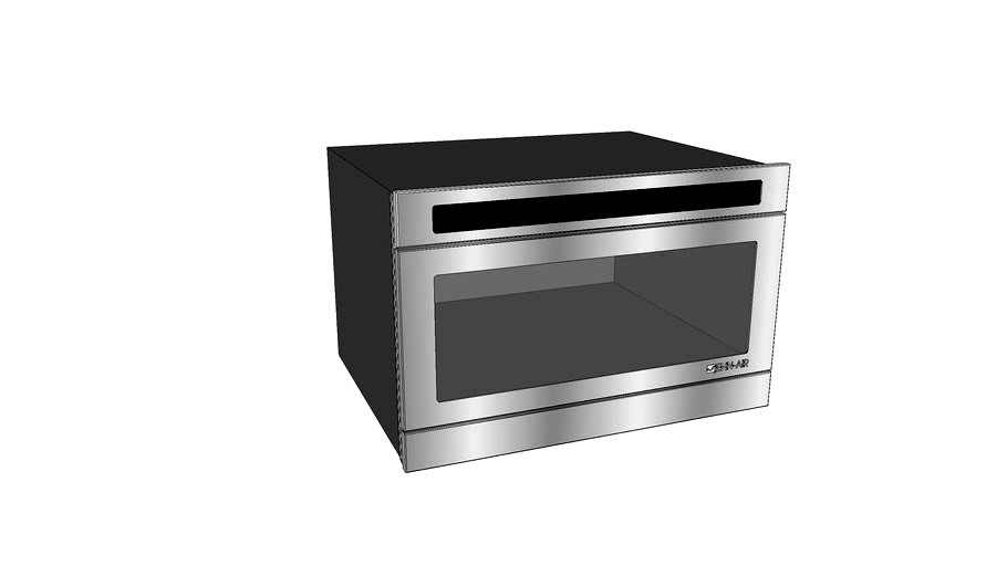 JMD2124WS 24' Under Counter Microwave Oven with Drawer Design 3d model