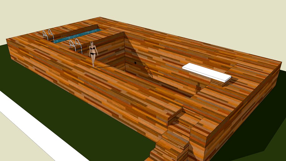 Piscina de madera, Бассейн из балок EcoBlock25