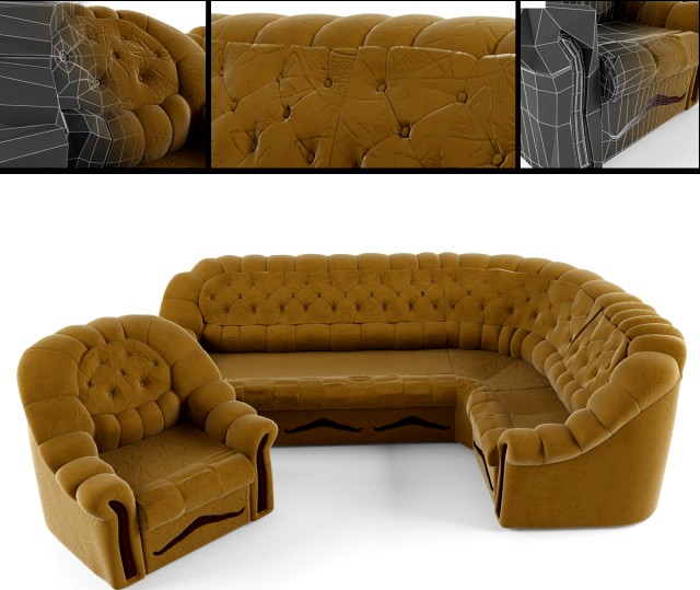 Couch with armchair