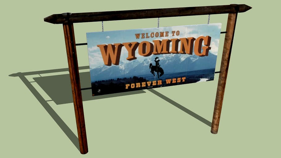 Welcome Sign Wyoming