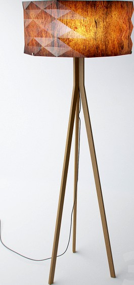 origami-style floor lamp from Ariel Zuckerman