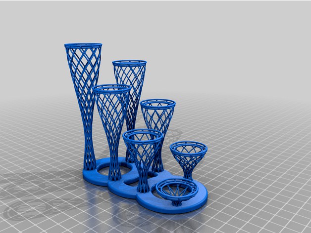Lattice-style display stand module for figures with 25mm bases by ThomPerry63
