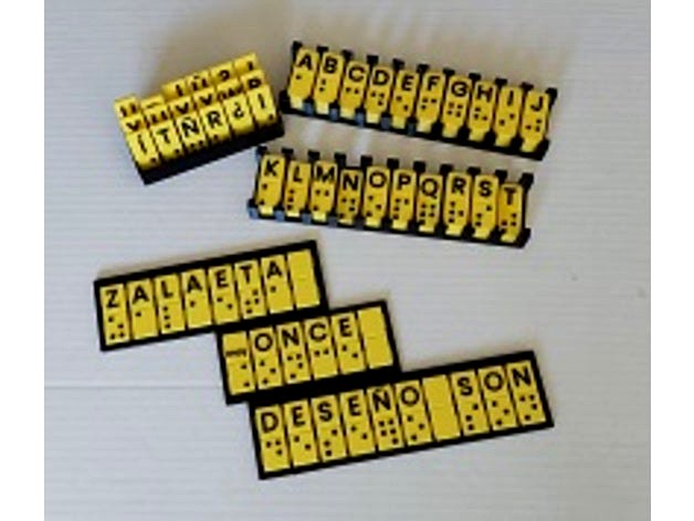 Fichas Braille tinta by zalatecno