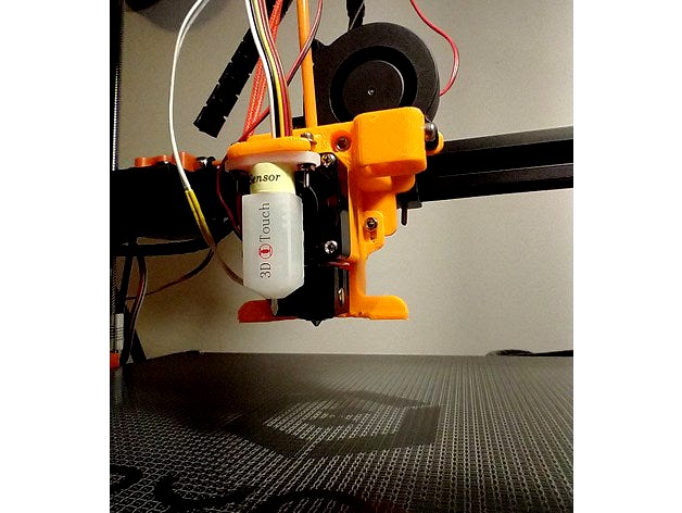 Height-adjustable semi-circular fan duct for Tech2C E3D V6 X-carriage by adolson
