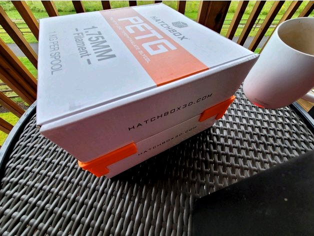 Hatchbox cardboard stack-up corner by Eugene3D