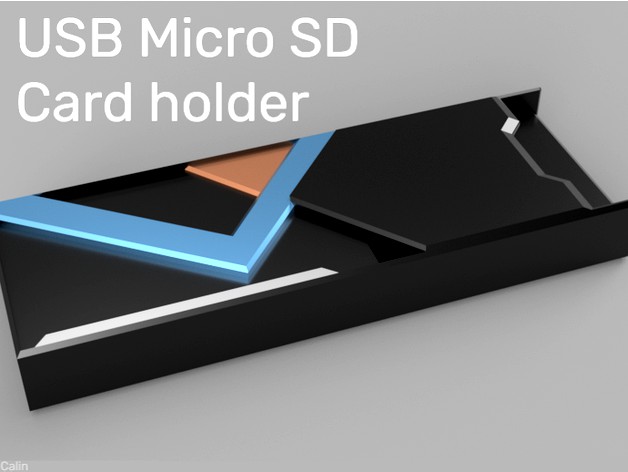 USB Micro SD Card Holder by CalinOlsen