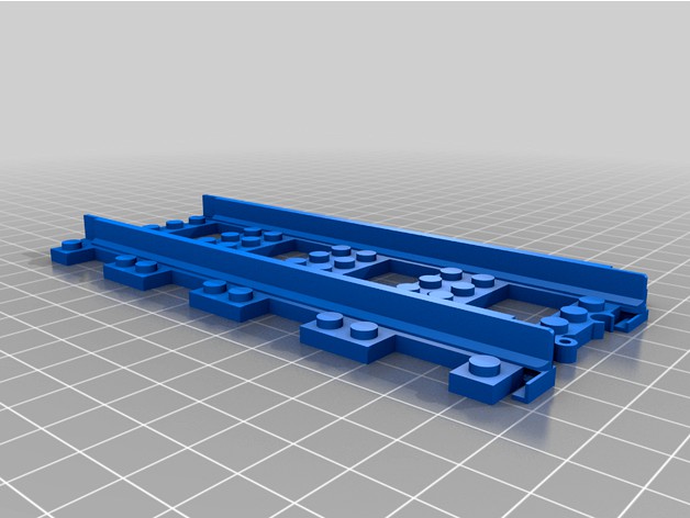 Lego Compatible Train Track - Full Straight by Husker83