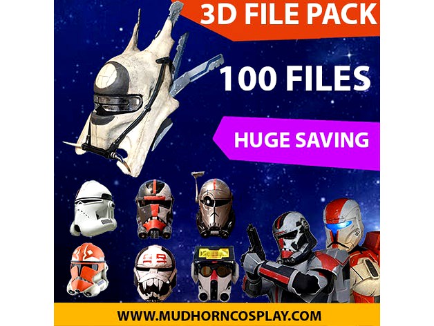 Star Wars 3d File Pack - Over 100 Weapons, Helmets and Armor Files. by Mudhorn_Cosplay