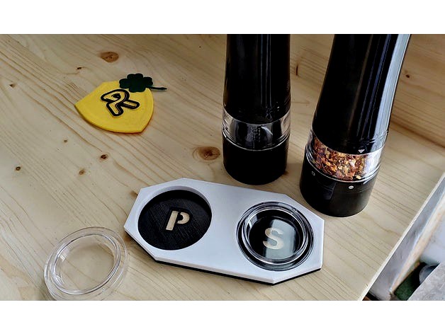 elektrische Gewürzmühlen-Ablage, Salt and Pepper Grinder by Runkel