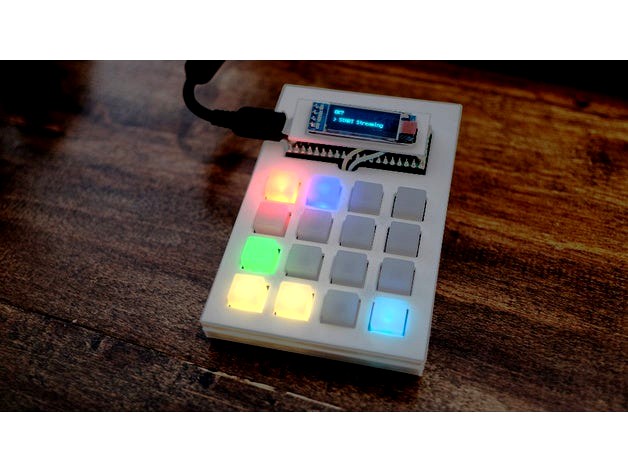 Pimoroni RGB Keypad Pico + OLED monitor by morrishidayo