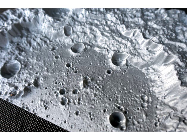 Lunar Crater Chain Mendeleev: NASA Moon Trek Chang'e 2 DEM 20m by GrowFlavor