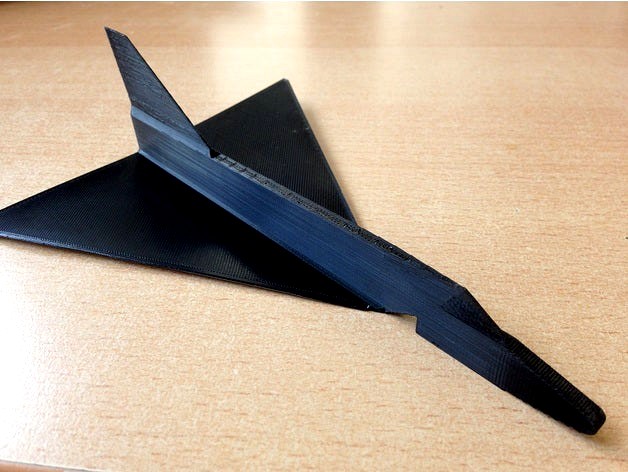 One Piece Airplane: F106 Delta Wing  by HandlaidTracks-3DprintedTrains