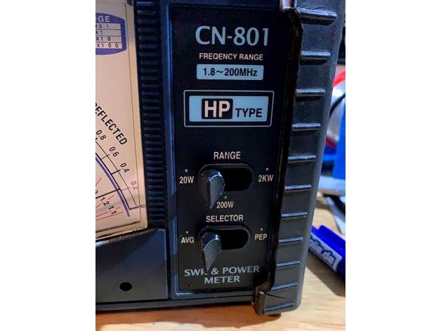 Knop for Daiwa CN-801 HP Power Meter by HB9HIL