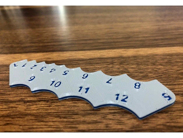 Double-sided Inset Fillet Gauge by acenine