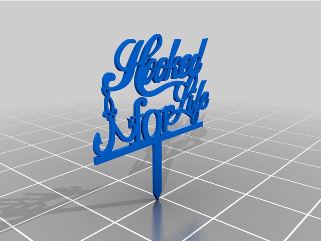 cake topper hooked for life by PaniniTheCat