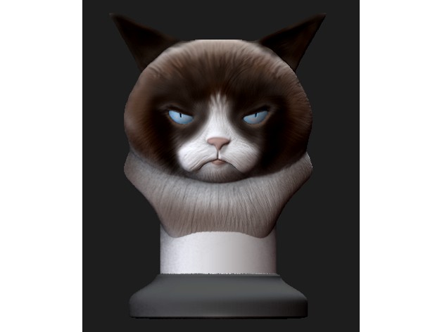 Grumpy Cat Bust by SpaceLord87